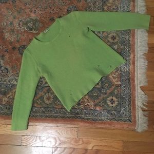 MIU MIU LIME GREEN KNIT SWEATER